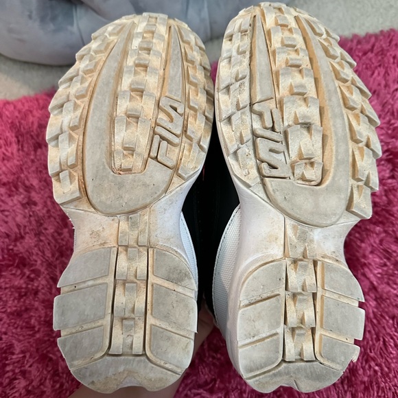 Fila Women's Disruptor Ii Premium Shoes Black/White/Red size   6,5 - Picture 7 of 8